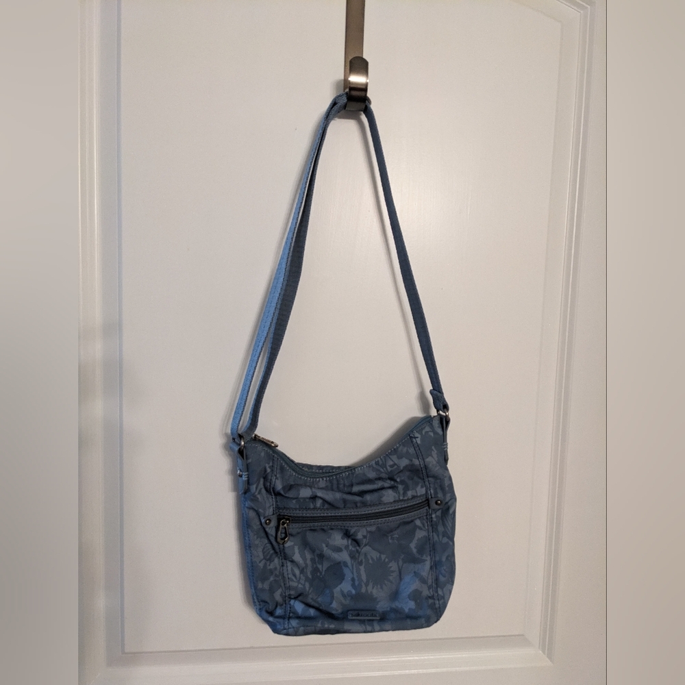Sakroots blue handbag flower pattern adjustable shoulder strap